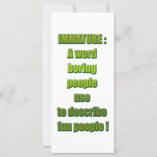 Texte drôle non mûr