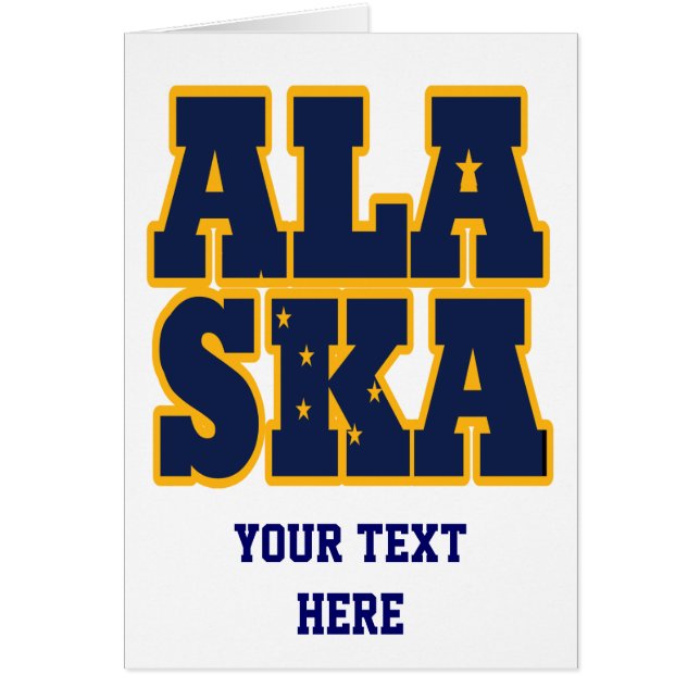 Texte du drapeau de l'État de l'Alaska (Devant)