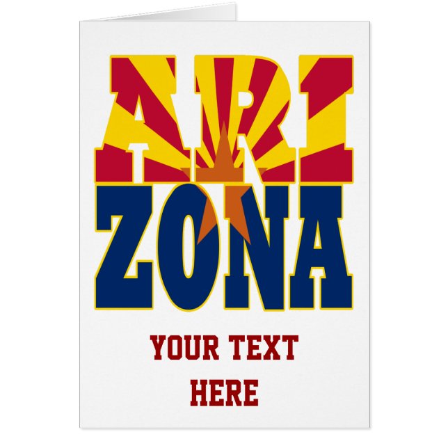 Texte du drapeau de l'état de l'Arizona (Devant)