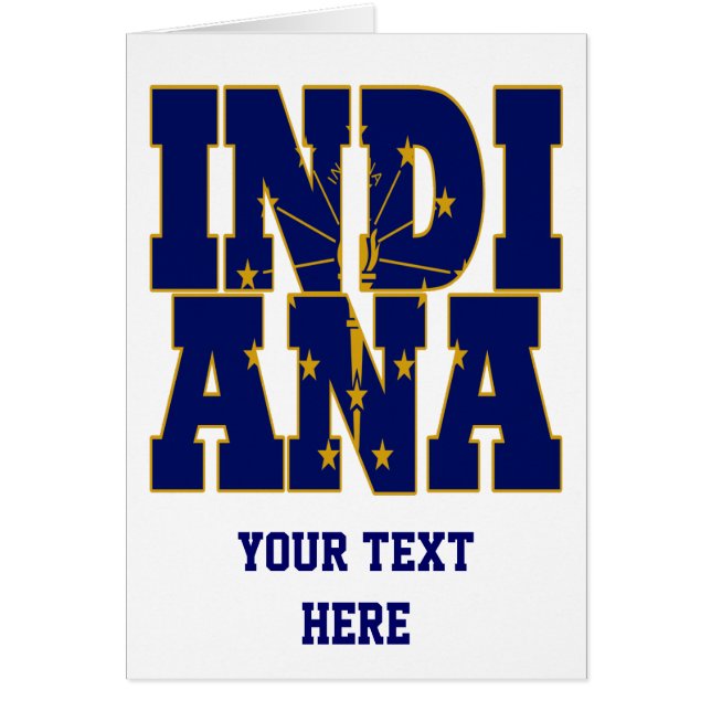 Texte du drapeau de l'état de l'Indiana (Devant)