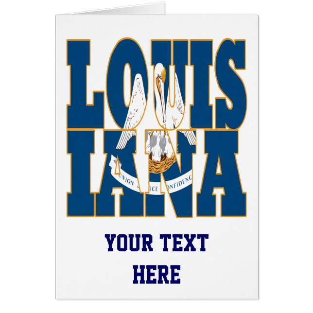 Texte du drapeau de l'État de Louisiane (Devant)