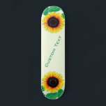 Texte et couleurs personnalisés Skateboard avec to<br><div class="desc">Art Sunflower - Ajouter votre texte / nom / année / numéro / logo / plus - Choisissez / ajouter votre arrière - plan favori et les couleurs !</div>