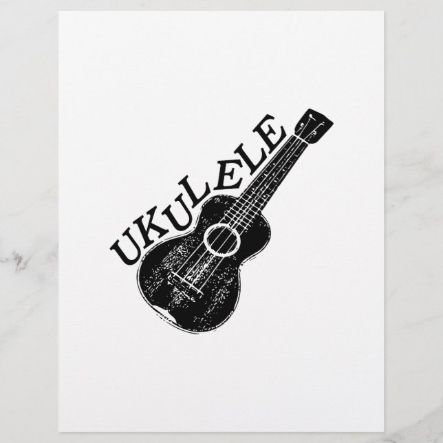 Texte Et Image Ukulele (Devant)