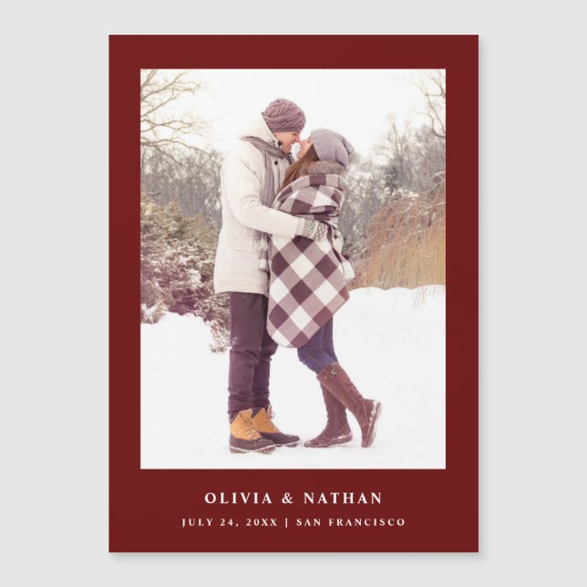 Texte et photo en rouge foncé | Enregistrement mag (Devant)