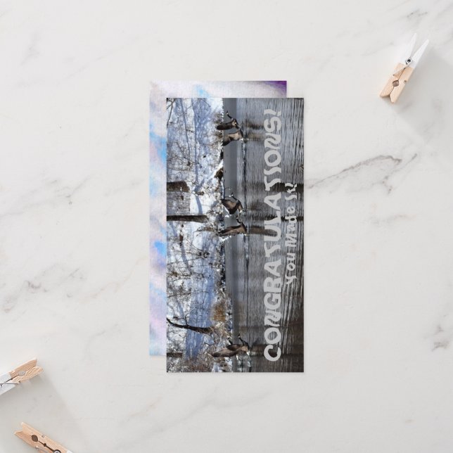 Texte "Félicitations Vous L'Avez Fait !" (Devant/Arrière en situation)