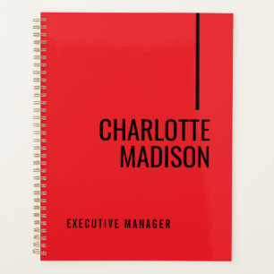 Texte gras minimaliste noir rouge simple moderne n