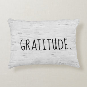 Texte GRATITUDE Sur Le Coussin Accent Arbre À Bou