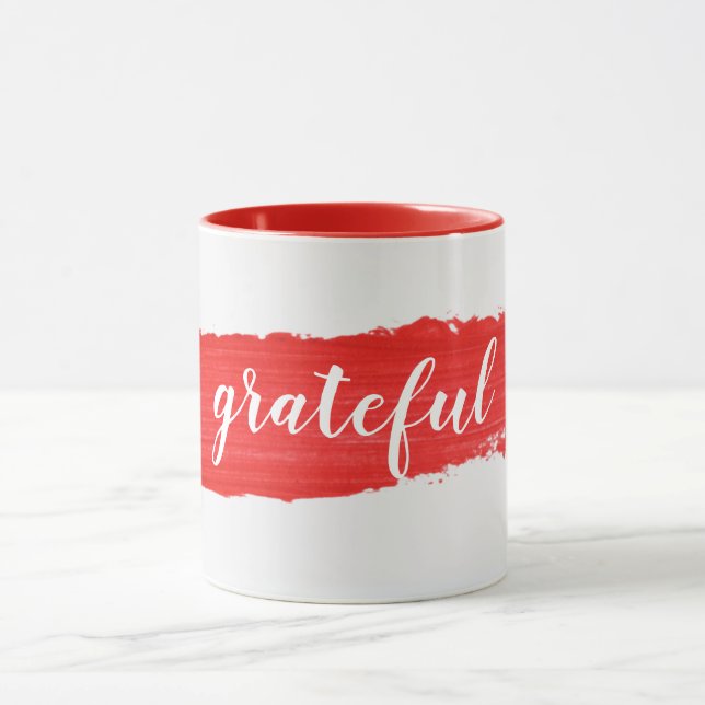 Texte GRATUIT Sur Mug De Peinture Rouge (Centre)