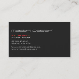 Texte gris uniquement Carte de visite minimaliste