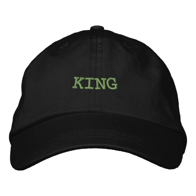 Texte KING personnalisé Imprimé Casquette noir per (Devant)