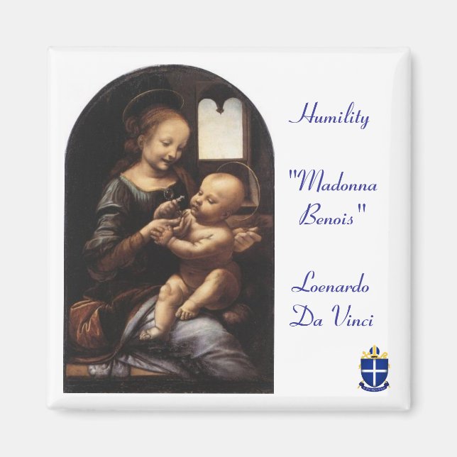 Texte "Madonna Benois" - Magnet Sq - Diocèse (Devant)
