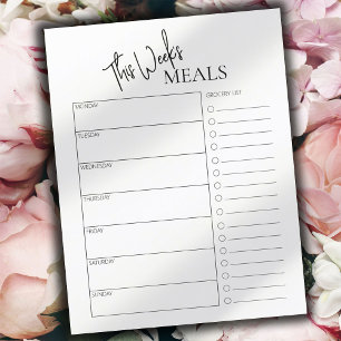 Texte minimal Planificateur de repas hebdomadaire