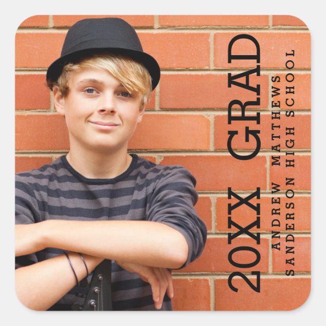 Texte moderne | Sticker photo Graduation (Devant)