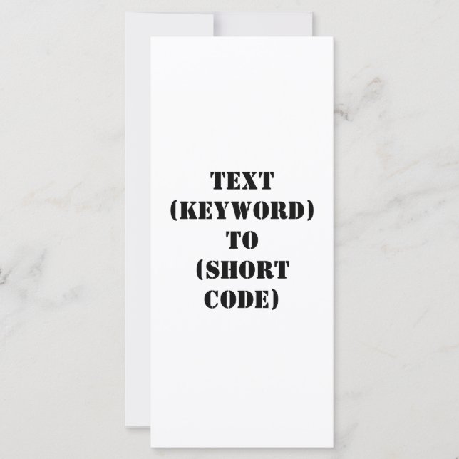 TEXTE (MOT-CLÉ) À (CODE COURT) (Devant)