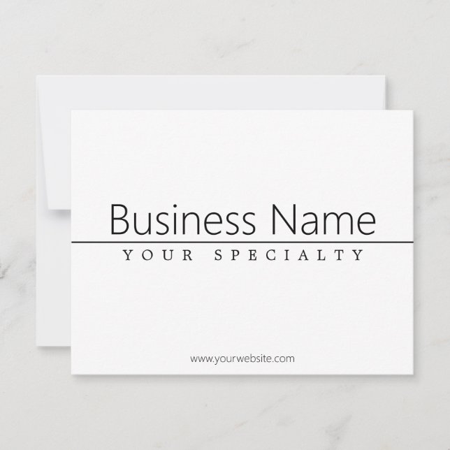 Texte noir classique simple sur blanc (Devant)