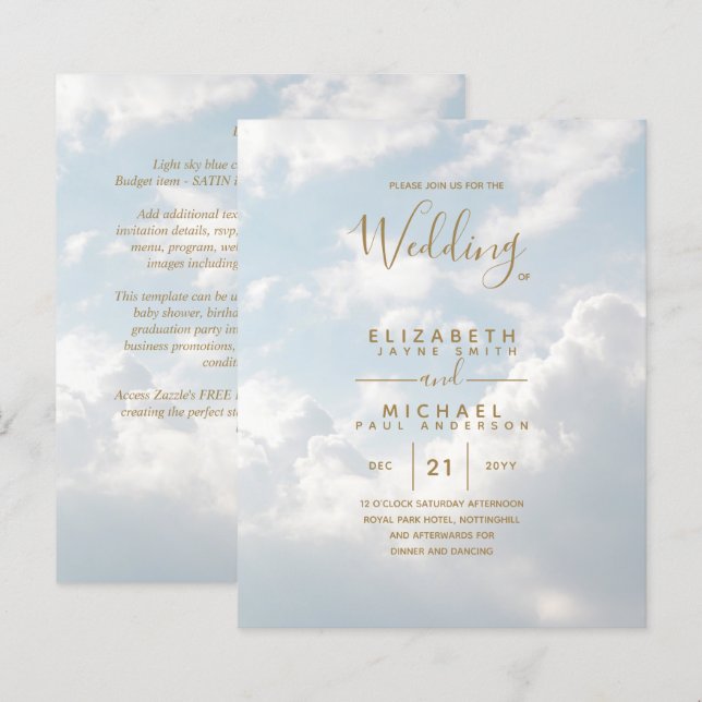 Texte Or BUDGET Monochrome double face élégant (Devant / Derrière)