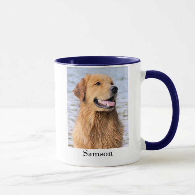 Texte personnalisable de tasse de race de chien de (Droite)