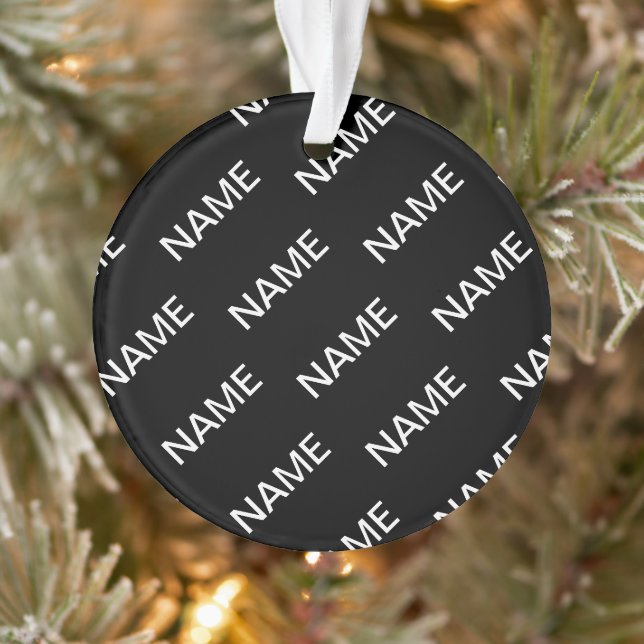 Texte personnalisable | Moderne gras Noir & Blanc (Arbre)