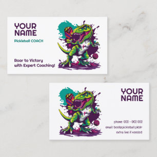 Texte personnalisé avec le Carte de visite t-rex d