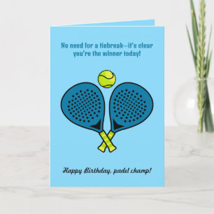 Texte personnalisé, carte d'anniversaire bleu Pade