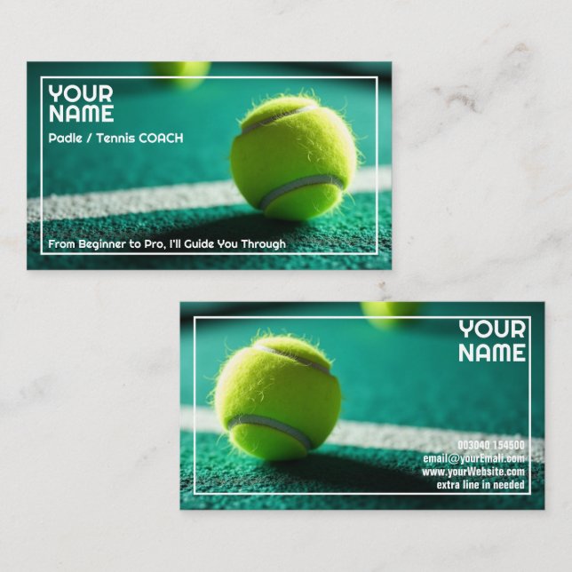 Texte personnalisé, Carte de visite Baseline Boost (Devant / Derrière)