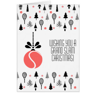 🎾 🎄 Texte personnalisé, corail et noir Bauble de