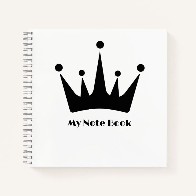 Texte personnalisé de mon cahier Image de couronne (Devant)