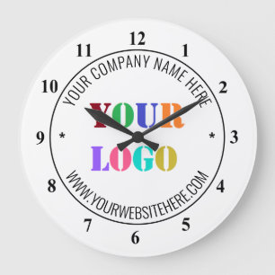 Texte personnalisé du logo de l'entreprise Horloge