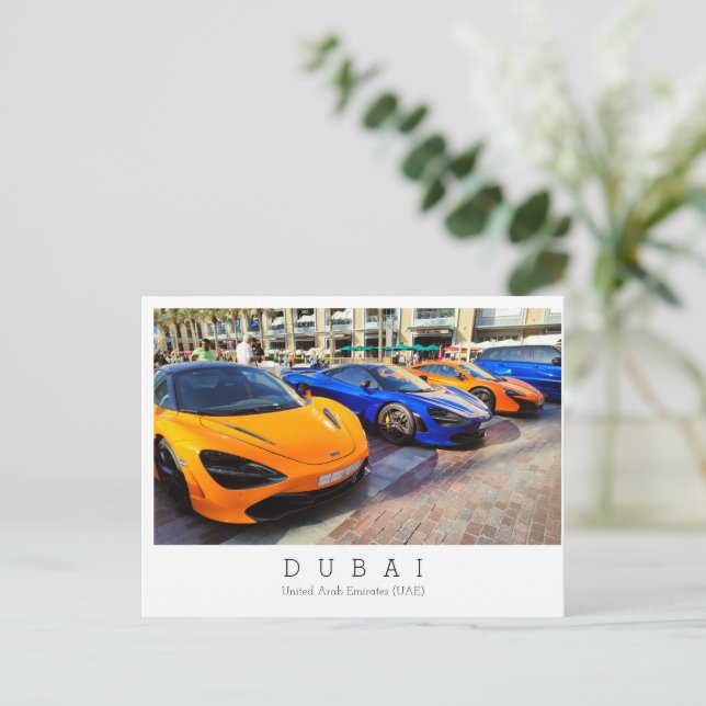 Texte personnalisé, Dubaï, Carte postale Émirats a (Debout devant)