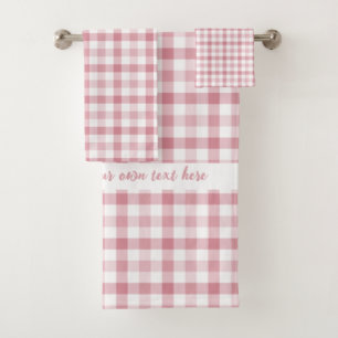 Texte personnalisé élégant moderne plaid rose tart