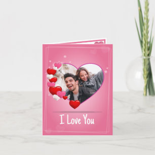 Texte personnalisé et photo Carte Saint Valentin.