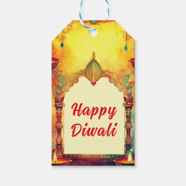 Texte personnalisé, étiquette Diwali Delight (Devant)