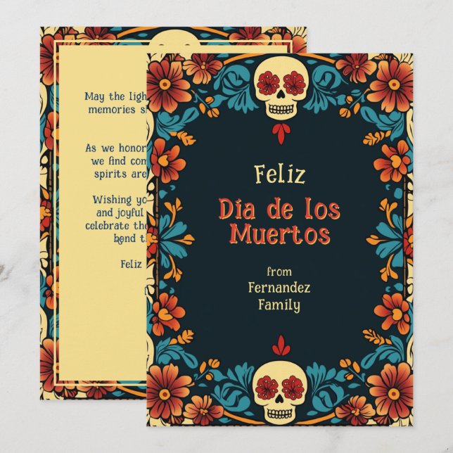 💀 texte personnalisé Fleurs éternelles Hommage (Devant / Derrière)