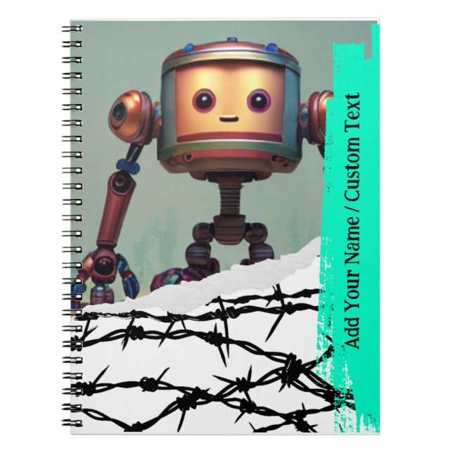 TEXTE PERSONNALISÉ - Image Ai - Carnet robotique m (Devant)