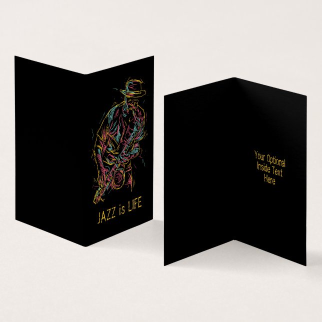 Texte personnalisé Jazz Player coloré (Inside and Outside)