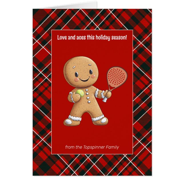 🎾 🎄 Texte personnalisé, Noël propulsé par Padel (Devant)