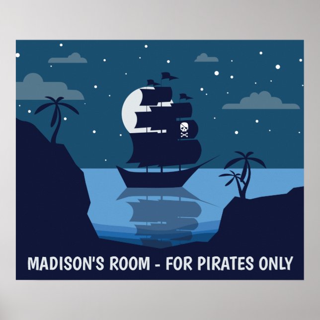 Texte personnalisé Poster d'expédition pirate (Devant)
