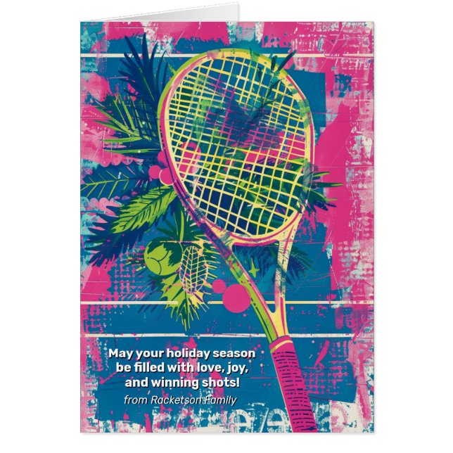 🎾 🎄 Texte personnalisé, Salutations de saison :  (Devant)
