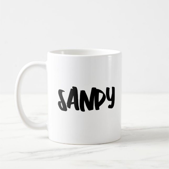 TEXTE PERSONNALISÉ SCRIPT FEMME CAFÉ MUG (Gauche)