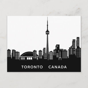 Texte personnalisé Toronto Silhouette carte postal