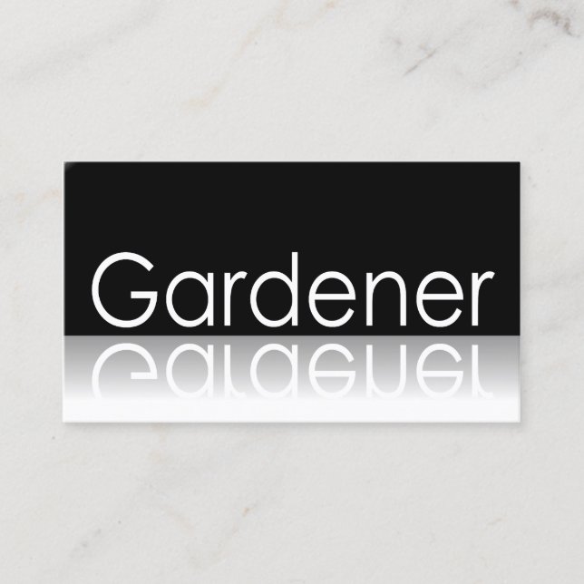 Texte Réfléchissant - Gardener - Carte de visite (Devant)