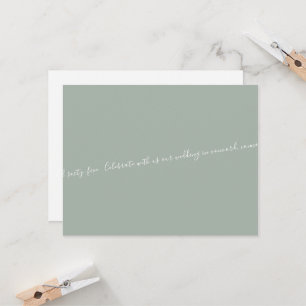 Texte Sage/White Script uniquement Mariage Enregis