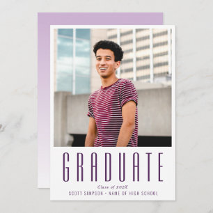 texte simple faire-part de graduation photo person