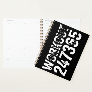 Texte usé et rayé Workout 247365 blanc