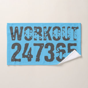 Texte usé et rayé Workout 247365 bleu