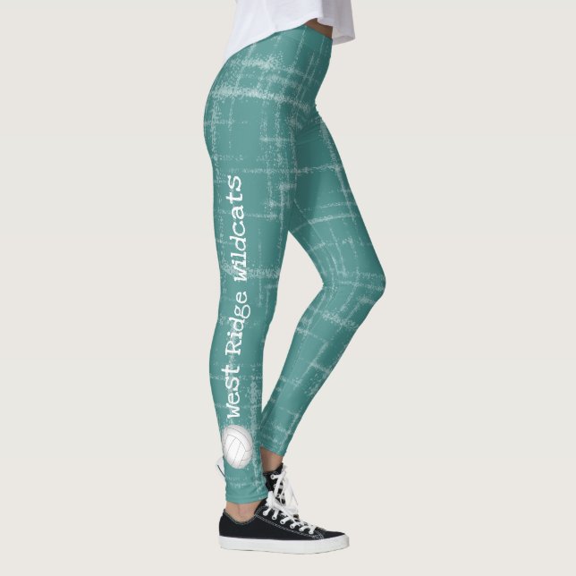 texte vertical nom de l'équipe féminine leggings t (Droite)