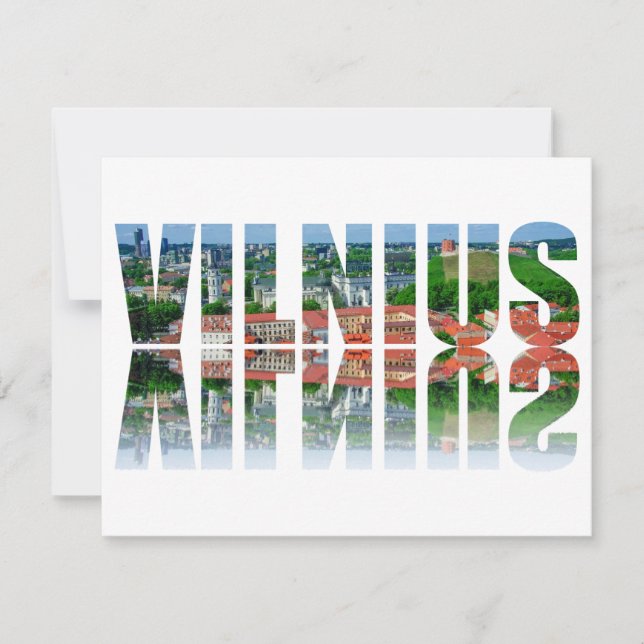 Texte Vilnius avec réflexion (Devant)