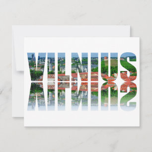 Texte Vilnius avec réflexion