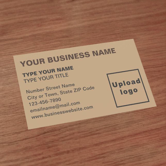 Textes alignés à gauche Carte de visite Brown lége (Front of the business card)