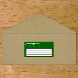 Textes simples Étiquette d'expédition d'entreprise